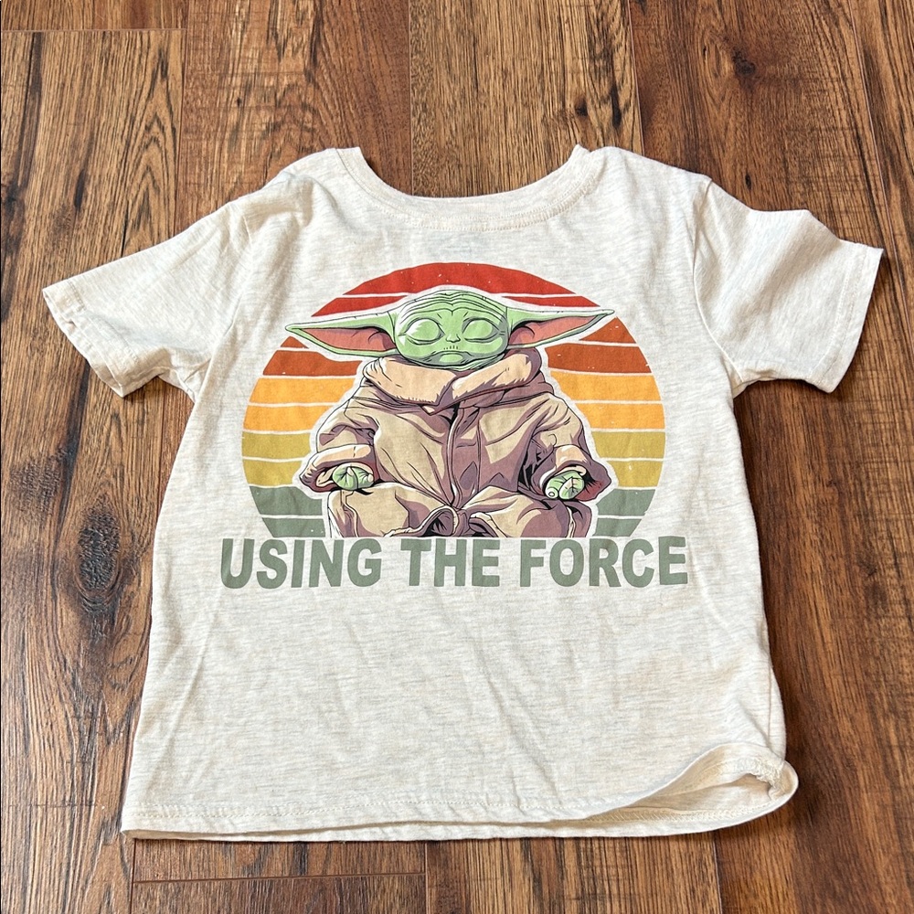 Star Wars Kids Cream T-Shirt with Yoda Design
